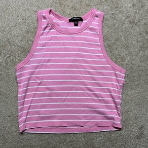 Ambiance Pink Striped Tank Size Large